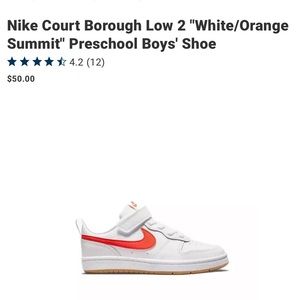 Nike Kids' Grade School Court Borough Low 2 Shoes size 3